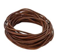 Cordon en cuir marron clair - vidaXL - Ø2,5 mm - 50 m - Cuir - Résistant à l'eau - Léger