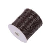 Cordon en cuir pour collier, Cordons De Corde Cire En Cuir 10 Mètres Lot 0.5-2.5mm Multicolore for La Fabrication Bijoux À Bricoler Soi-même(Deep Coffee,1.2mm)