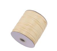 Cordon en cuir pour collier, Cordons De Corde Cire En Cuir 10 Mètres Lot 0.5-2.5mm Multicolore for La Fabrication Bijoux À Bricoler Soi-même(Beige,2mm)