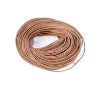 Cordon en cuir pour collier, Cordons En Cuir 2 Mètres Multicolores 1-8mm Ronds Véritable for Bijoux Bricolage(Bruin,2.0mm)