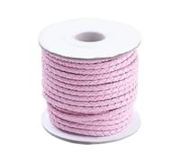 Cordon en cuir pour collier, Cordons En Cuir Multicolores, Rouleau De 10m, 3mm, for La Fabrication Bijoux, Bracelets Et Colliers À Faire Soi-même(Pearl Pink)