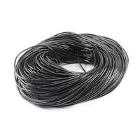 Cordon en cuir pour collier, Cordons Ronds En Cuir De Vache for La Fabrication Bijoux, Multicolore, 1-6 Mm X 2-5 M(Schwarz,1.5mm X 5meters)