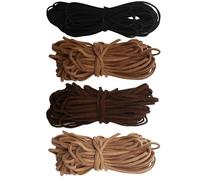 Cordon en cuir synthétique - 4 couleurs - 10 m x 2.5 mm - Classique - Pour bricolage, bracelet, collier, bijoux, artisanat