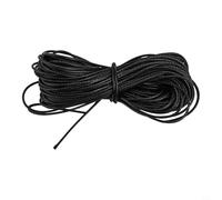 Cordon en cuir synthétique multicolore pour la fabrication de bijoux, 10 m de long pour colliers et bracelets avec corde tressée 0 8/1 0/1 2 mm (0,8 mm, noir)