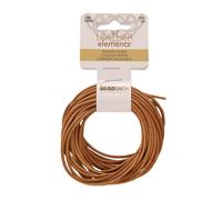 Cordon en cuir The Beadsmith - Naturel - Bobine de 2 mm - 5 yards/1,52 mètre - Lanière en cuir indien idéale pour tresser des colliers de perles,