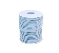 Cordon en daim synthétique - 50 mètres - Pour bricolage, bracelet, collier, bijoux, artisanat, 3 mm de large - Bleu