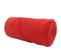 Cordon en fil de pelote coton 3 mm, 200 g 160 m environ fil macramé pour sacs, paniers, sous-plats, crochet et bricolage différentes couleurs (rouge)