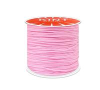 Cordon en nylon 0,8 mm, fil pour macramé, cordon en nylon pour perles, bande de corde macramé pour bracelets tressés, fabrication de bijoux, colliers, macramé, emballage cadeau, rose foncé