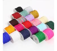 Cordon en nylon de 0,8 mm x 45 m pour la fabrication de bijoux, la création de perles, la tressage, la corde en nylon satiné pour bracelets, la garniture en queue de rat, le nœud chinois Marine