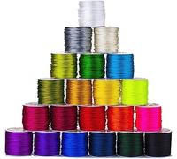 Cordon en Nylon Soyeux satiné Queue de Rat de 2 mm d'épaisseur, Idéal pour l'artisanat, Le Cordon de Perles et la Fabrication de Bijoux. 23 Couleurs par Neotrims UK [Off-White, 25 Meters]