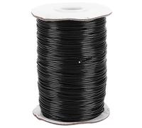 Cordon en Polyester Cire de 1mm, 175 Mètres Fil Enduit de Cire Imperméable pour la Fabrication de Bijoux en Macramé de Perles - Noir