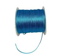Cordon en Polyester de 1,0 mm for Perles, for Bricolage, Plusieurs Couleurs, for macramé, Colliers d'amitié, Bracelets, Bijoux, Accessoires artisanaux (Violet, 1,0 mm)(Turquoise)