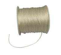 Cordon en Polyester de 1,0 mm for Perles, for Bricolage, Plusieurs Couleurs, for macramé, Colliers d'amitié, Bracelets, Bijoux, Accessoires artisanaux (Violet, 1,0 mm)(Cream)