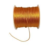 Cordon en Polyester de 1,0 mm for Perles, for Bricolage, Plusieurs Couleurs, for macramé, Colliers d'amitié, Bracelets, Bijoux, Accessoires artisanaux (Violet, 1,0 mm)(Orange)