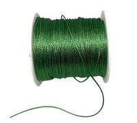Cordon en Polyester de 1,0 mm for Perles, for Bricolage, Plusieurs Couleurs, for macramé, Colliers d'amitié, Bracelets, Bijoux, Accessoires artisanaux (Violet, 1,0 mm)(Green)