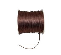 Cordon en Polyester de 1,0 mm for Perles, for Bricolage, Plusieurs Couleurs, for macramé, Colliers d'amitié, Bracelets, Bijoux, Accessoires artisanaux (Violet, 1,0 mm)(Brown)