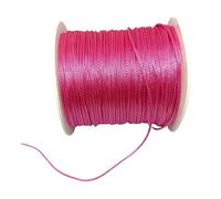 Cordon en Polyester de 1,0 mm for Perles, for Bricolage, Plusieurs Couleurs, for macramé, Colliers d'amitié, Bracelets, Bijoux, Accessoires artisanaux (Violet, 1,0 mm)(Pink)