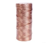 Cordon en polyester métallique de 1,5 mm x 100 m pour loisirs créatifs, emballage de nœuds et fabrication de bijoux en or, argent, rouge, or rose, bronze (or rose)