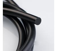 Cordon en silicone solide noir Dia 1 mm ~ 25 mm Joint en caoutchouc blanc Bandes d'étanchéité Joint torique Haute température étanche-Dia 10 mm-5 mètres