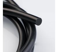 Cordon en silicone solide noir Dia 1 mm ~ 25 mm Joint en caoutchouc blanc Garniture Bandes d'étanchéité Joint torique Haute température étanche-Dia 1 mm, 1 mètre