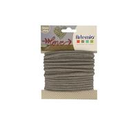 Cordon en tricotin tout fait gris à5mm x 5m - artémio