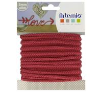Cordon en tricotin tout fait rouge à5mm x 5m - artémio Rouge G