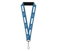 Cordon Ford ovale à 5 rayures bleu blanc