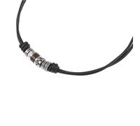 Fossil Collier homme JF84068040 Cuir véritable marron Argenté