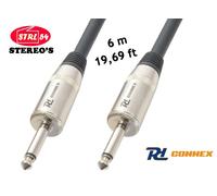PD Connex Câble Audio Cordon Haut-Parleur Jack 6,35 m/Jack 6,35 m - 6m