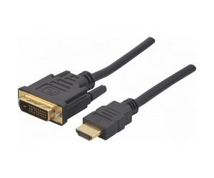 Cordon HDMI A - DVI 2.00m | Accessoires et câbles Raccorde les deux périphériques HDMI et DVI entre eux