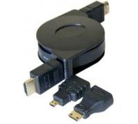 Cordon Hdmi®highspeed Ethernet Enroulable + Adapt Mini/micro G