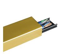 Cordon Hider Bri STOR, Couverture MÉTAL Coble pour Les Cords D'ELLECTION DE Trouveur TV EXTÉRIEUR EXTÉRIEURS, Câble de 150 cm de Long Câble Hider Low Profile Wire Gestion (Gold, Largeur 35 mm)