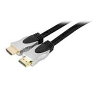 exertis Connect - High speed - câble HDMI avec Ethernet - HDMI mâle pour HDMI mâle - 3 m - noir - support pour 4K60Hz, support 1080 p 60 Hz