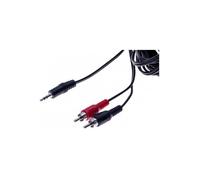 Generique Cordon stéréo Jack 3.5 mm vers 2 x RCA M Noir 5 m