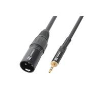 Power Dynamics PD Connex Câble Audio Cordon Jack 3,5 Stéréo m/XLR M - 0,5m - Idéal pour Relier vos Enceintes de Sonorisation