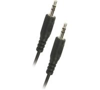 Cordon Jack 3,5mm - APM - Stéréo Mâle/Mâle - Noir - 1.5m - Transmission optimale