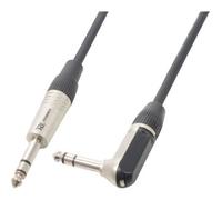 Cordon jack 6.35 stéréo - PD Connex - Modèle coudé - 3 m - Transmission parfaite du signal - Noir