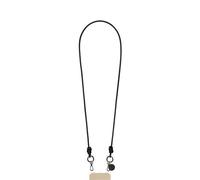 Cordon La Coque Francaise Nolan cuir vegan Noir avec mousquetons Noir