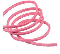 Cordon Lacet Plat Aspect Daim façon suédine Rose 3x1,5mm | 4 mètres