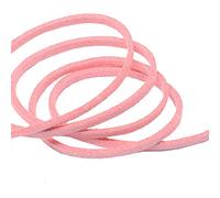 Cordon Lacet Plat Aspect Daim façon suédine Rose Clair 3x1,5mm | 4 mètres