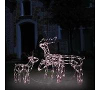 Cordon lumineux de Noël 3 pcs Rennes 229 LED blanc chaud G