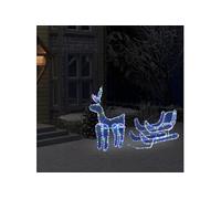 Cordon lumineux de Noël Renne et traîneau avec maille 432 LED Colourful