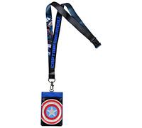 Cordon Marvel Deluxe avec porte-cartes en polyuréthane - Captain America