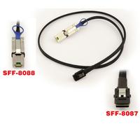 KALEA-INFORMATIQUE Cordon SAS MiniSAS SFF-8088 vers SFF-8087. Longueur 1M, SFF8088 26 Broches Mini-SAS Externe, SFF8087 36 Broches MiniSAS Interne