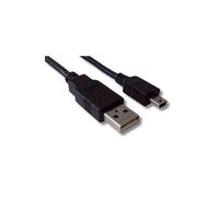 Cordon Mobility USB 2.0 A Mâle/mini B Mâle, Noir
