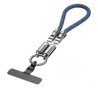 Cordon multifonctionnel 240 W à charge rapide pour téléphone, câble de données à bandoulière, portable, sécurité de voyage, cordon tour de cou anti-perte (30 cm, bleu)