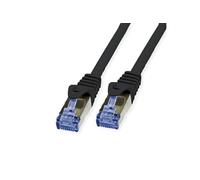 Cordon outdoor Cat.6A A) S/FTP (PiMF) solide LSOH, noir, 20 m