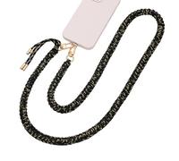 Cordón para el cuello para teléfono móvil | Correa trenzada para teléfono | Cordón antipérdida para teléfono, correa de funda de teléfono de moda para mujeres y hombres, Noir , Siehe Beschreibung
