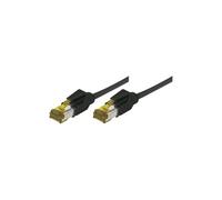 Cordon patch rj45 s ftp cat 6a lsoh snagless noir- 0,30 m tecline 722003s