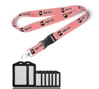 Cordon personnalisable avec clip de sécurité et crochet métallique pivotant - Idéal pour badges d'identité, clés et bureau - Plusieurs couleurs disponibles